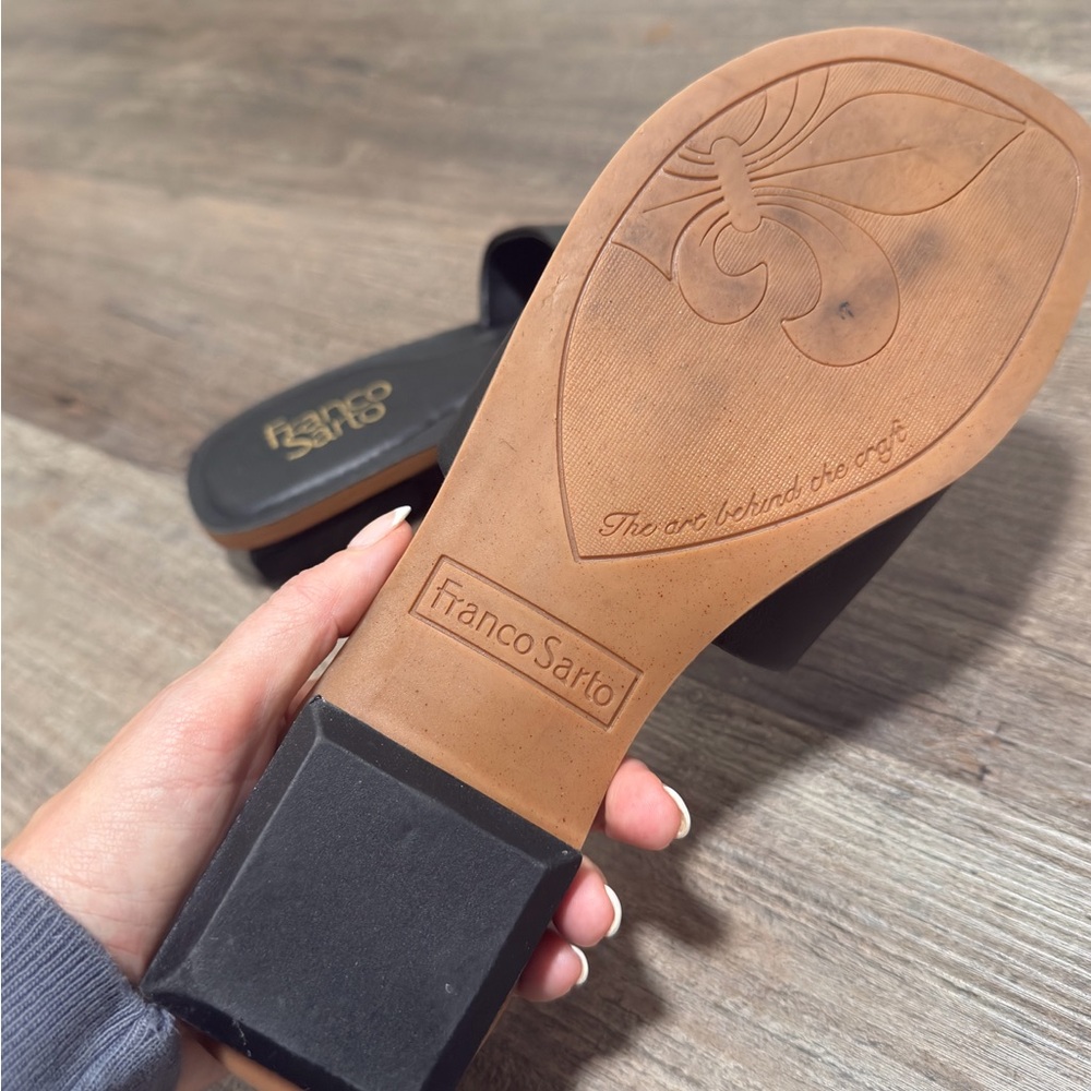 Franco Sarto Black Slide Sandals - Picture 5 of 5